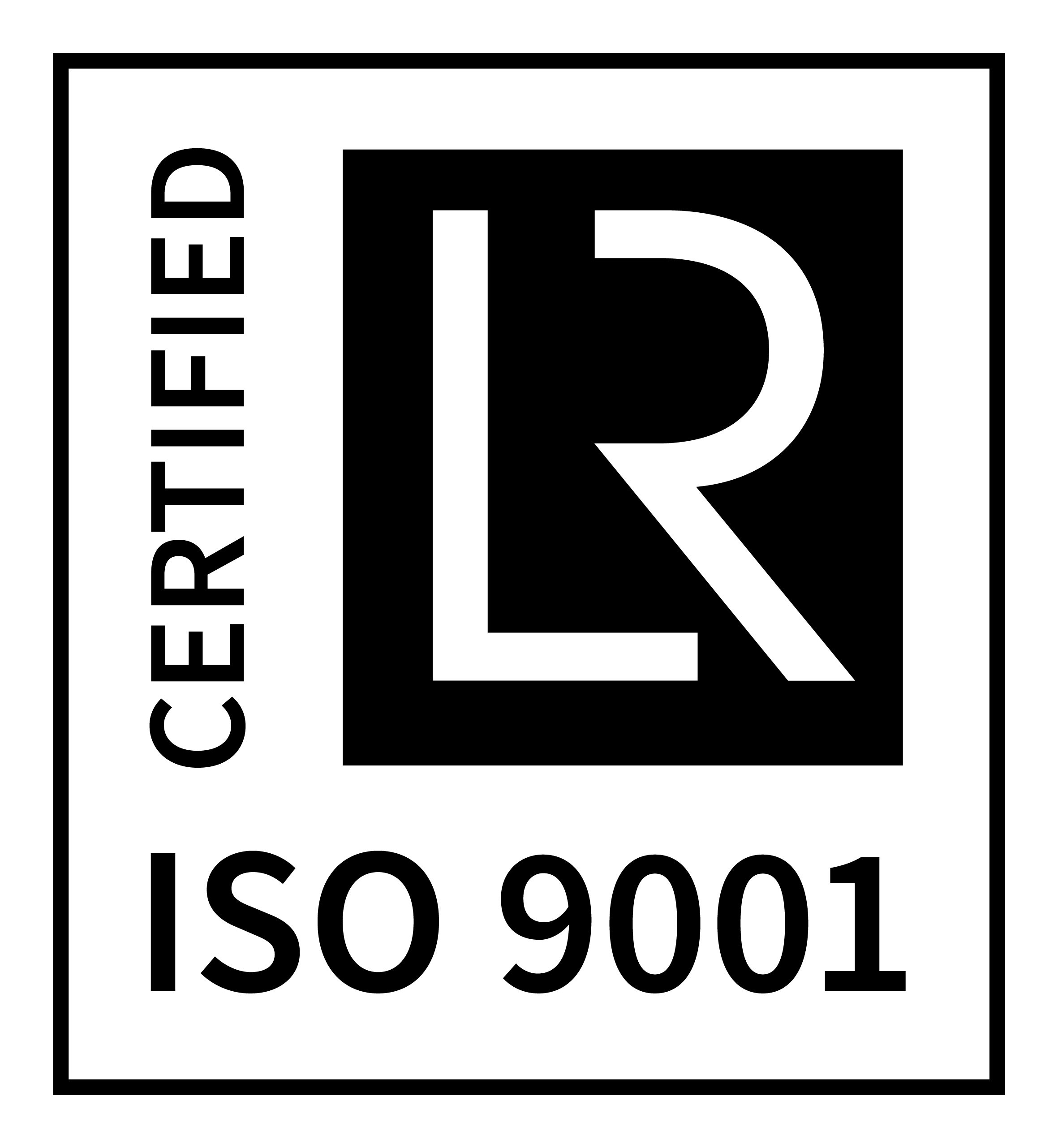 Sellos de calidad ISO 9001 y 14001 Lloyd's Register LRQA